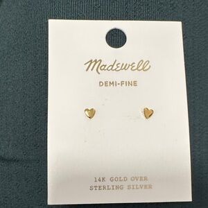 Madewell Gold Heart Earrings